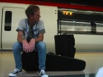 Steve waits for the express train to the heart of the city.