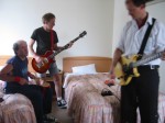 Rehearsing for the first show.
