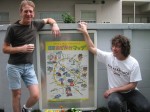 Steve & Peter start to get their bearings outside their new home - the New Tokyo Hotel in Hatagaya.
