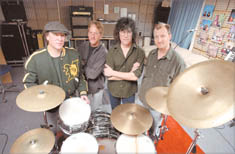 New London-based punk visionaries The Reducers, from left, Tom Trombley, drums; Steve Kaika, bass/vocals; Peter Detmold, lead vocals/guitar; and Hugh Birdsall, guitar/vocals.